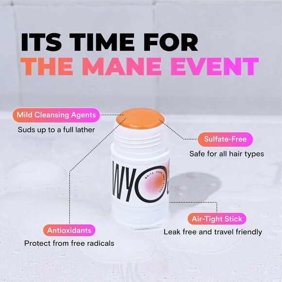 WYOS The Mane Event Daily Shampoo Stick 2-Pack 1.8 oz / 52 g Each NIB - Picture 7 of 8